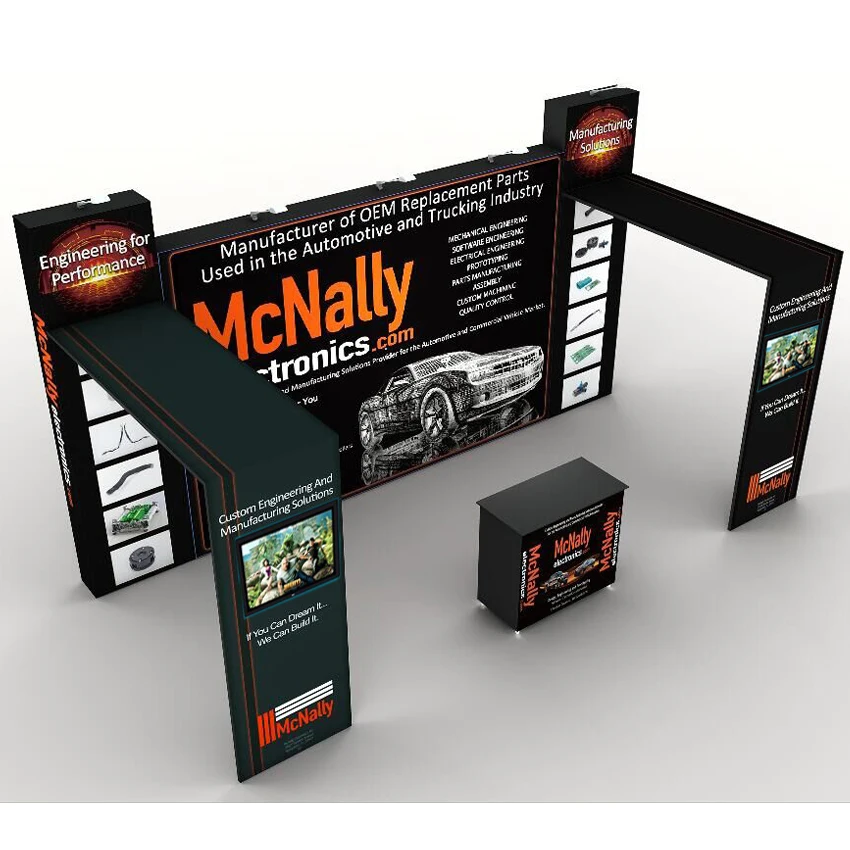 20ft портативная выставочная система стенд Выставка Дисплей Стенд с ТВ кронштейны