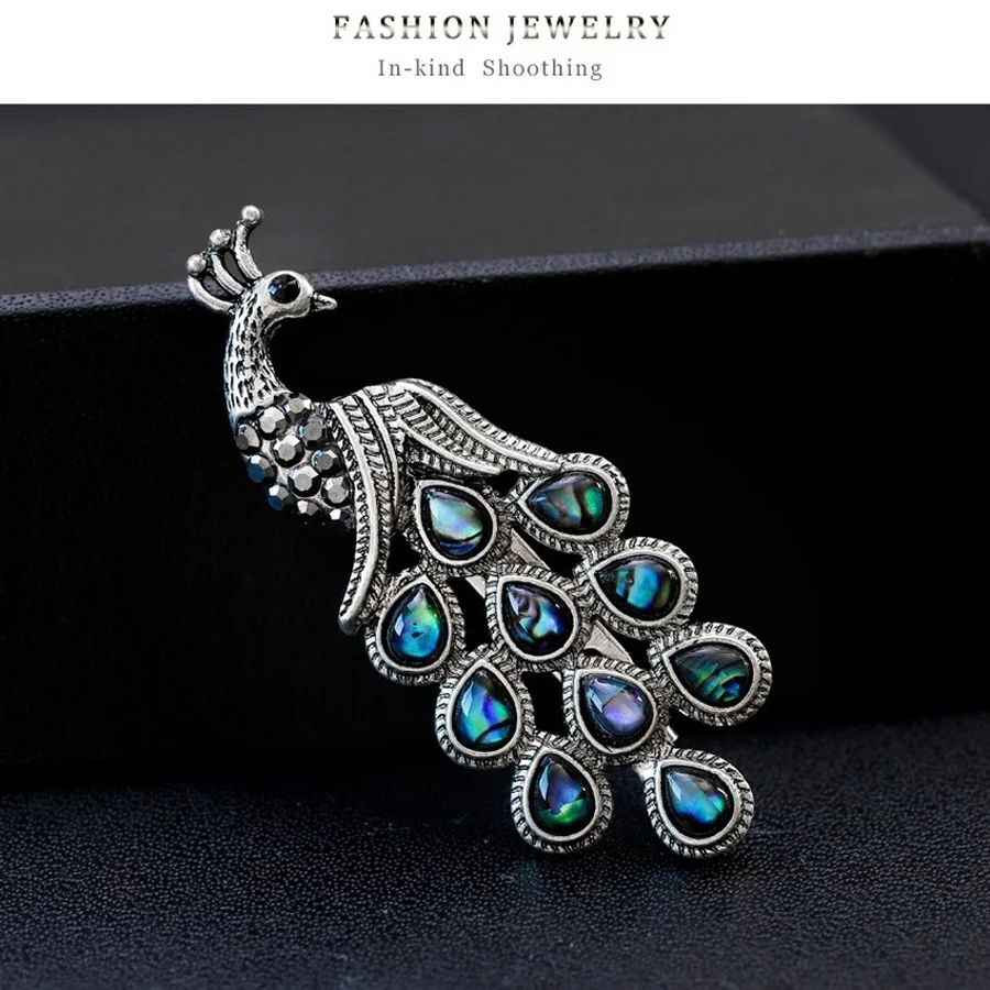 2019 брошь для девочек винтажная абалонская ракушка Павлин Броши Булавки женщин
