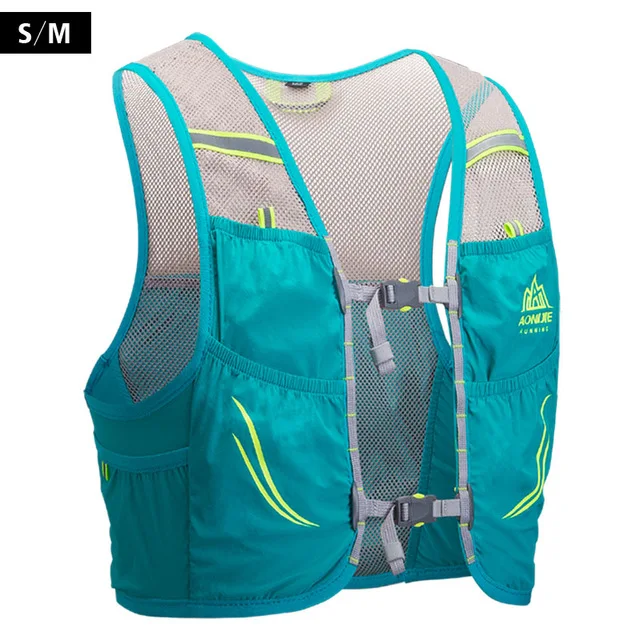 AONIJIE 2.5L легкие сумки для бега рюкзак для спорта на открытом воздухе Trail Racing Marathon походная сумка Гидратация жилет 500 мл мягкая колба - Цвет: Green SM