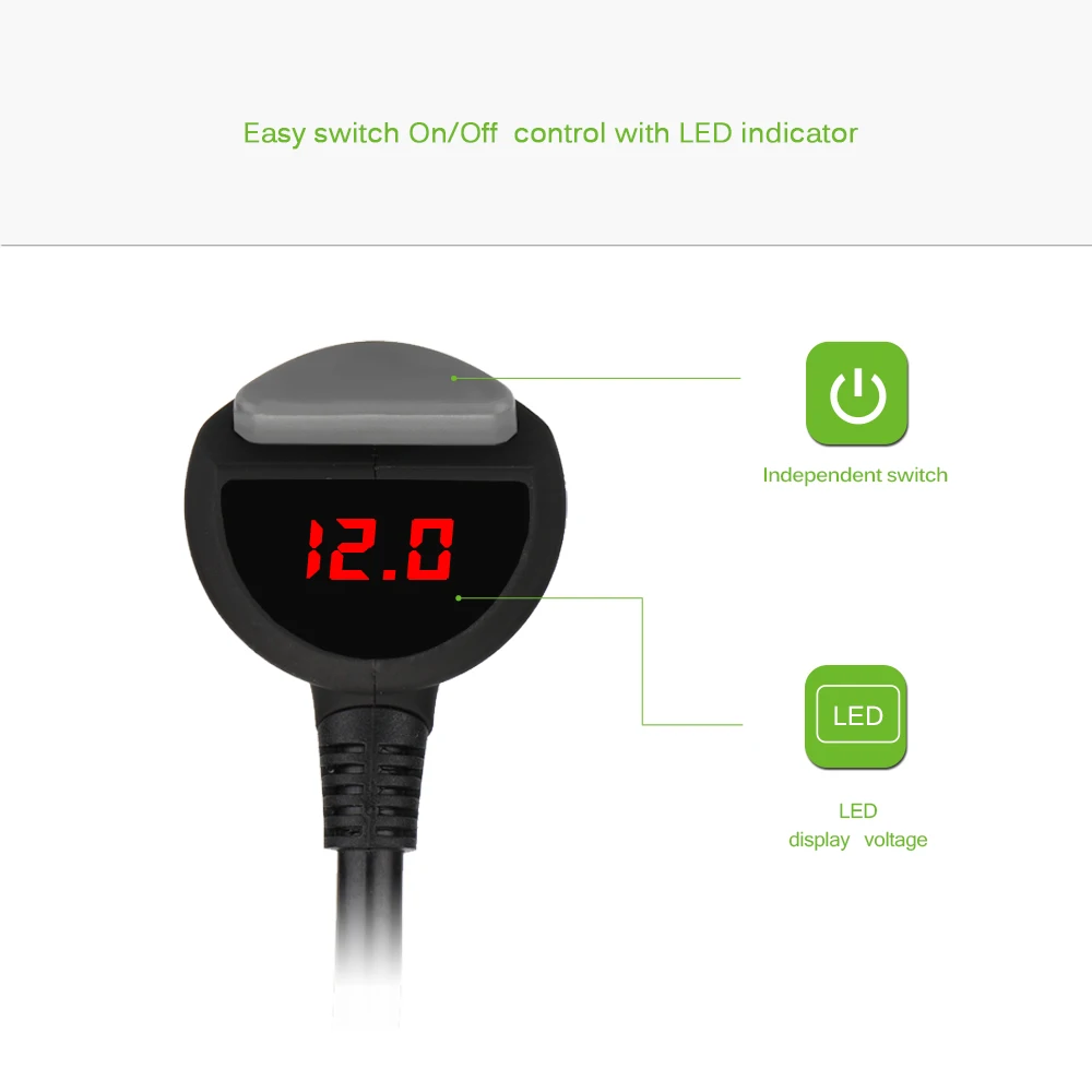 Onever 4 USB Порты и разъёмы 3 Way розетка для автомобильного прикуривателя