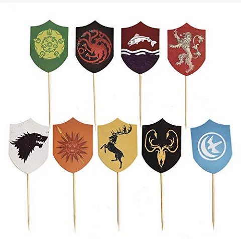27 шт./компл. фанаты Игры престолов топперы на торт для вечеринки выбирает кекс