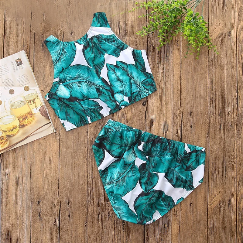 Летний комплект из 2 предметов с бантом купальный костюм для мамы и дочки