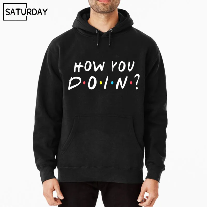 Мужская толстовка с капюшоном для друзей зимняя женская Повседневная Толстовка