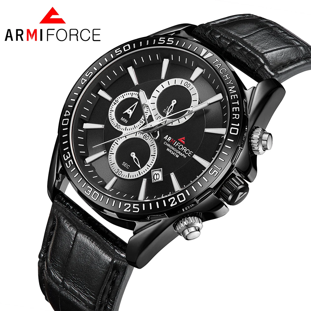 ARMIFORCE мужские часы Топ бренд класса люкс Модные Бизнес Кварцевые спортивные