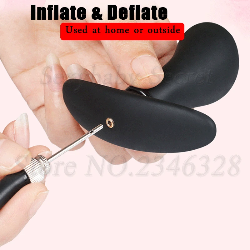 Силиконовый большой надувной фаллоимитатор Anus Buttplug Extender Dilatador Гинекологическое