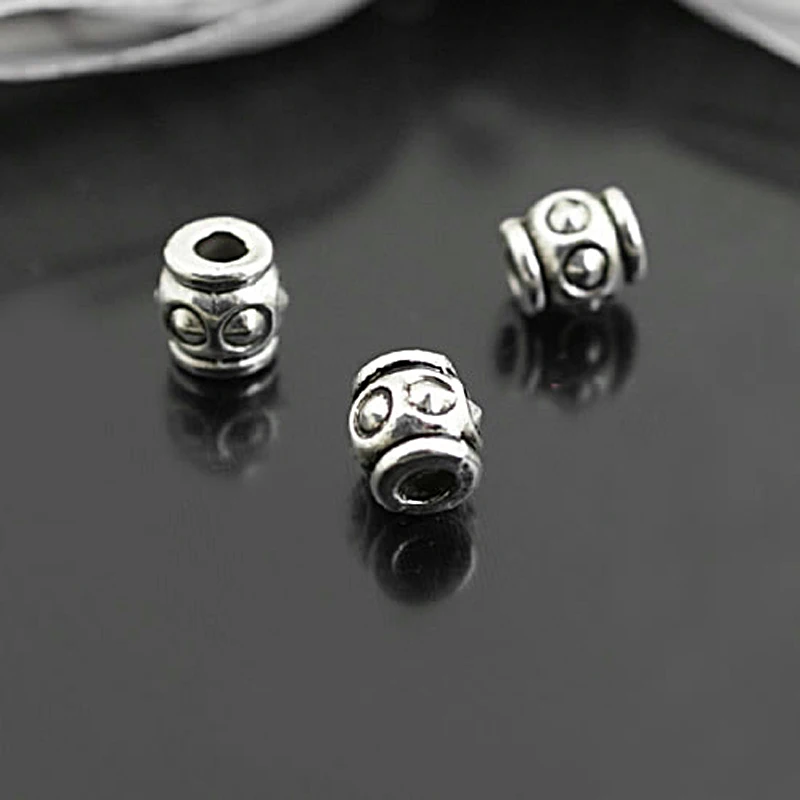 

(26972)30PCS 7x6.5MM,hole:3MM Antique Style Zinc Alloy Large Hole Spacer Beads Bracelet Beads Jewelry Findings Accessories