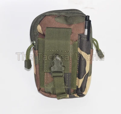 Универсальная уличная тактическая кобура военный Molle хип поясной ремень клип сумка кошелек EDC гаджет сумка кошелек сотовый Чехол для телефона держатель - Цвет: Woodland camo