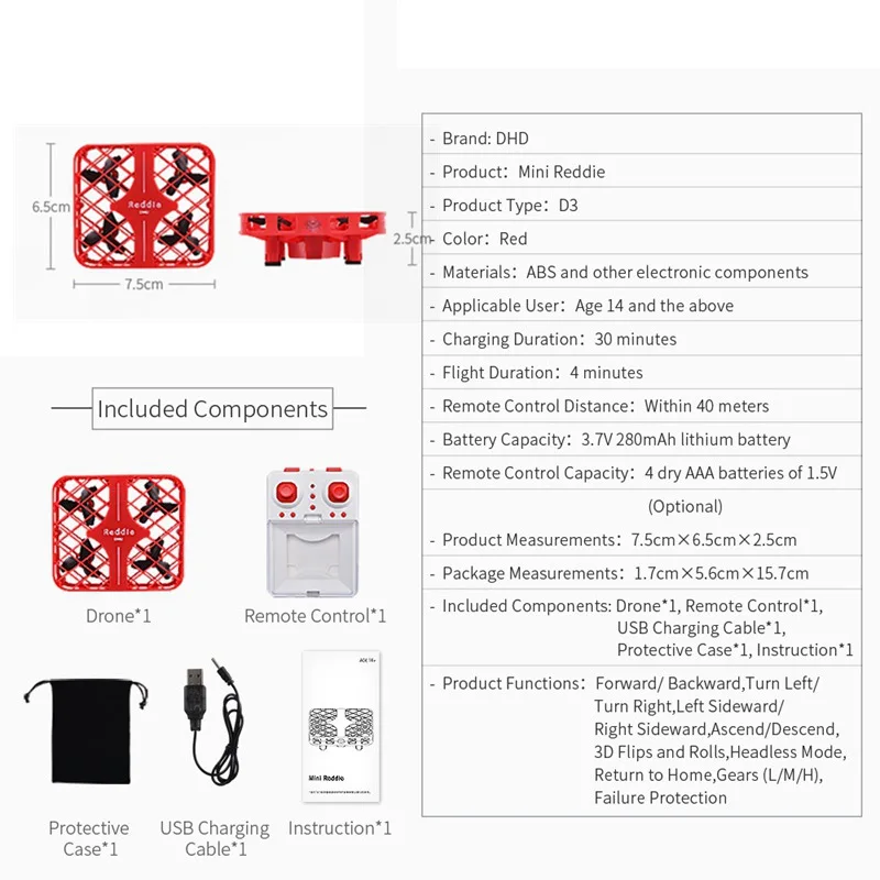 Мини Дрон ударопрочный Квадрокоптер Радиоуправляемый вертолет нано летающие