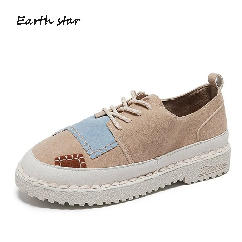 

Casual Shoes Women Fashion Brand Flock Sneakers Lady chaussure Autumn Female footware Cross-tied Patchwork Shoe zapatos de mujer