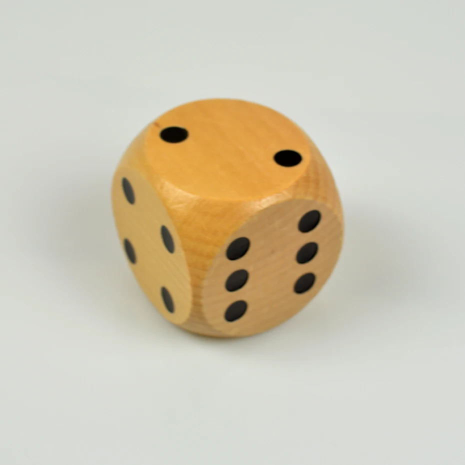 High Quality 60mm Wooden Dice Giant Digital 6cm Wood Number Dices Adult Children Toy For Club/Party/Family DIY Games | Спорт и