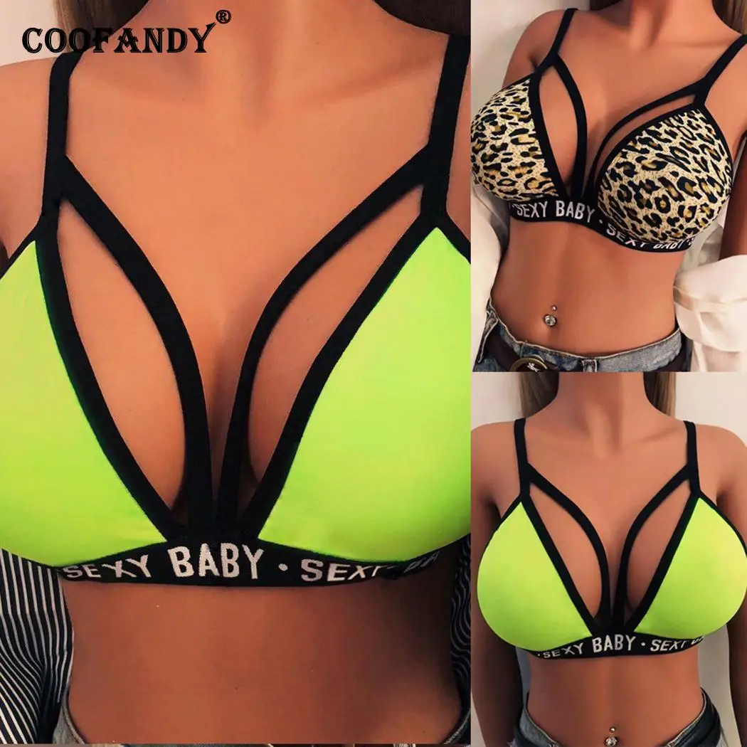 Женское Новое модное леопардовое нижнее белье с принтом бюстгальтер ремешок