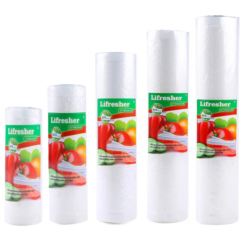 5 rolls Lifresher пакеты для вакуумной упаковки для Еда вакуумный Еда сумка для хранения 5 рулонов/лот вакуум-закаточная машина крафт-бумага сумки 12/15/20/25/28 дропшиппинг - Цвет: 5 rolls