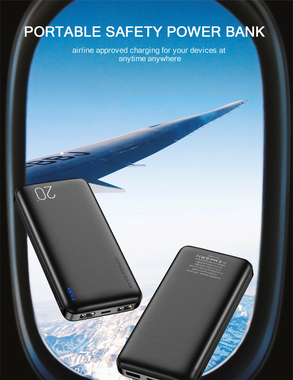 FLOVEME power Bank 20000 мАч двойной USB телефон зарядное устройство Внешняя батарея Портативное зарядное устройство Bateria внешний аккумулятор зарядное устройство беспроводная зарядка внешний аккумулятор телефона