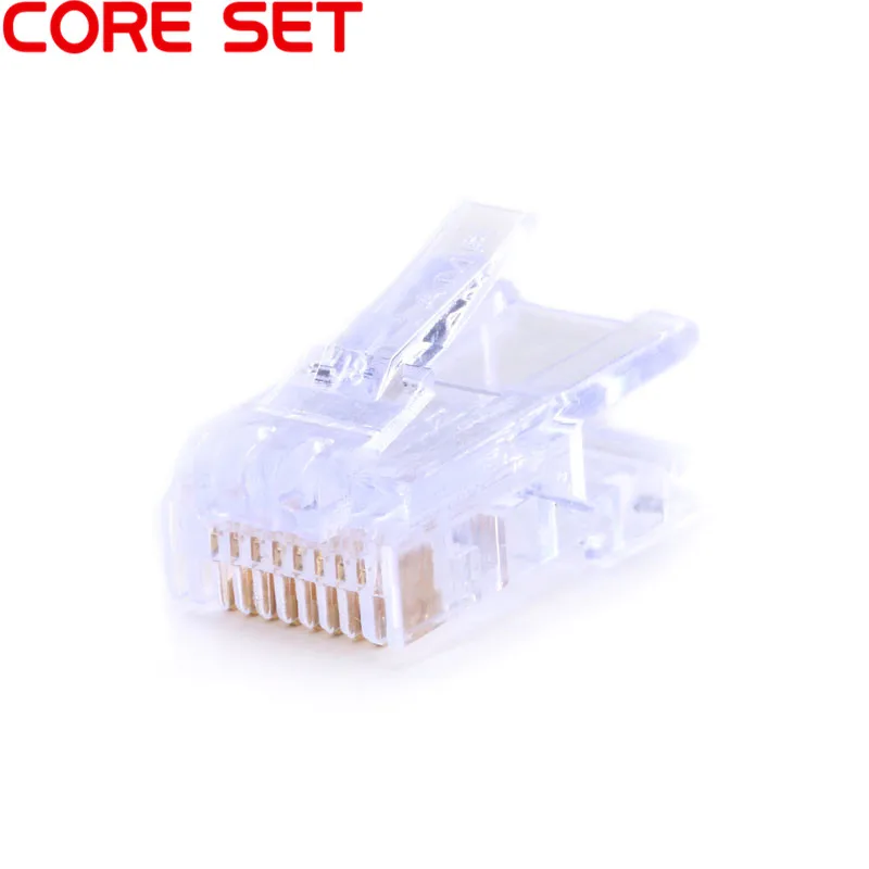 RJ45 сетчатые кабели Модульные вилки с золотым покрытием Cat5 CAT5e 8P8C utp