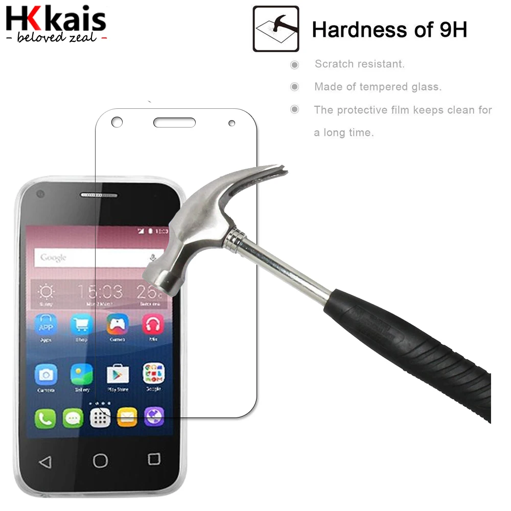 HKKAIS Tempered Glass For Alcatel One Touch Pixi 4 3.5 Screen Protector Protective | Мобильные телефоны и аксессуары
