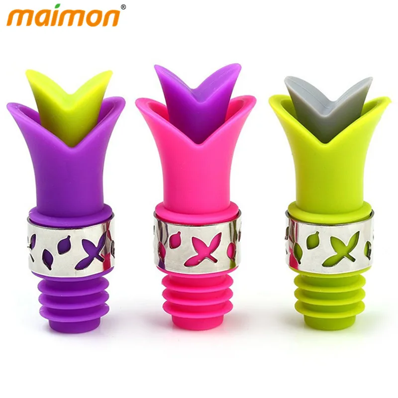 Подарочная коробка уникальный дизайн лилии пробка для винной бутылки Pourer