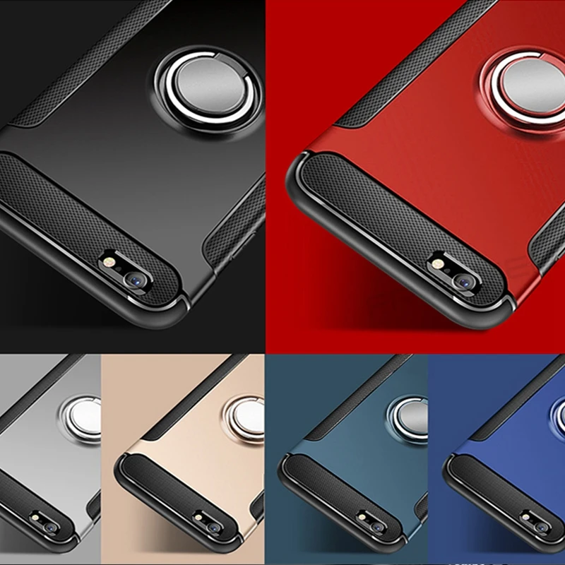 360 Вращающийся держатель с кольцом чехол для телефона iPhone 5 SE S 6 6s 7 8 Plus X Магнитная
