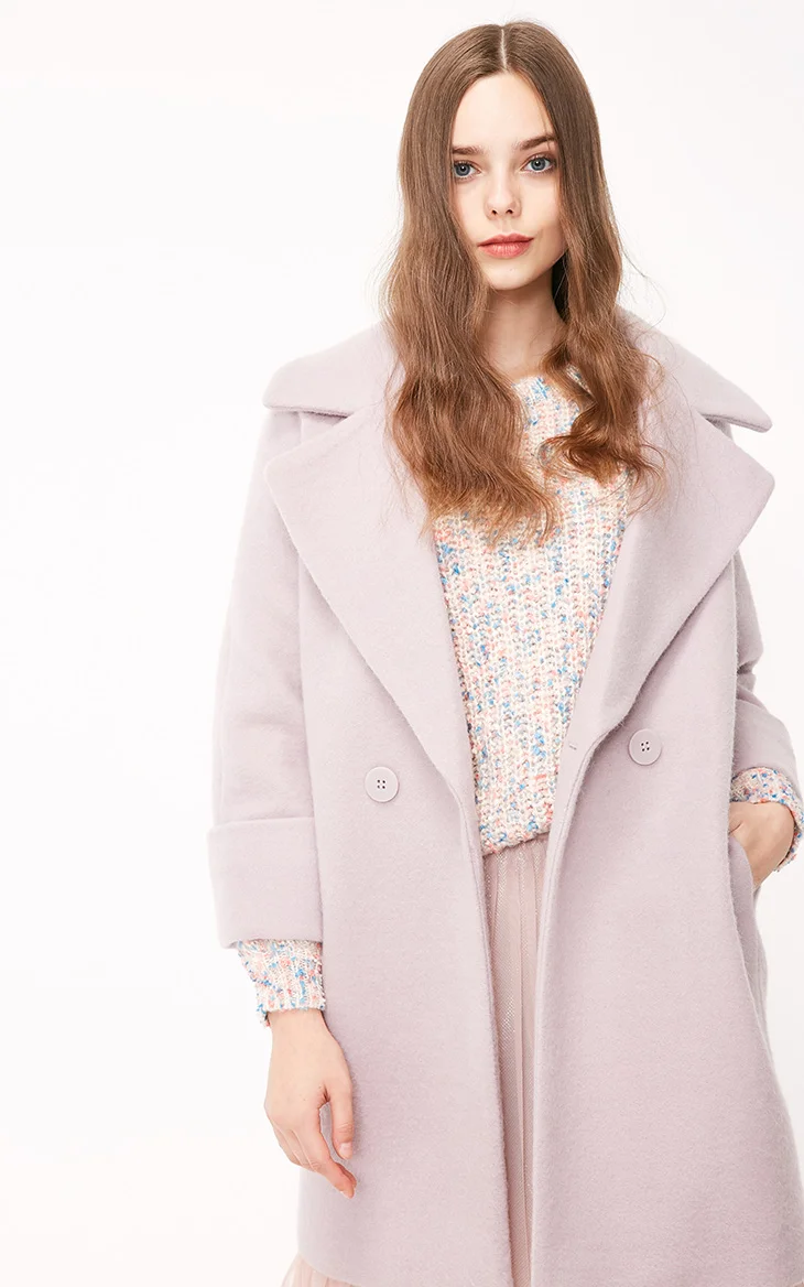 Vero Moda пальто женское парка женская зимняя куртка для женщин новое шерстяное пальто с отворотом с заниженным плечом | 318327521