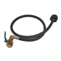 high pressure camping grill qcc1 type propane refill hose 35 5%e2%80%9d long with 1lb tank bottle adapter connection with on off control