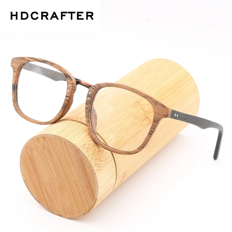 Оправа для очков HDCRAFTER винтажные деревянные очки с прозрачными линзами мужчин и