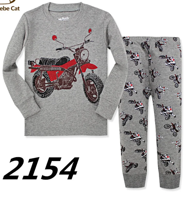 Новый детский пижамный комплект Детская Повседневная Пижама с длинными рукавами