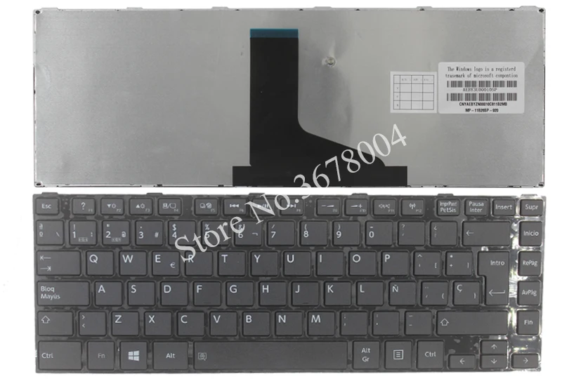 Испанский Латинская Клавиатура для ноутбука TOSHIBA SATELLITE L800 L800D L805 L830 L835 L840 L845 P840 P845 C800 C840 C845 M800 M805 SP/LA черный