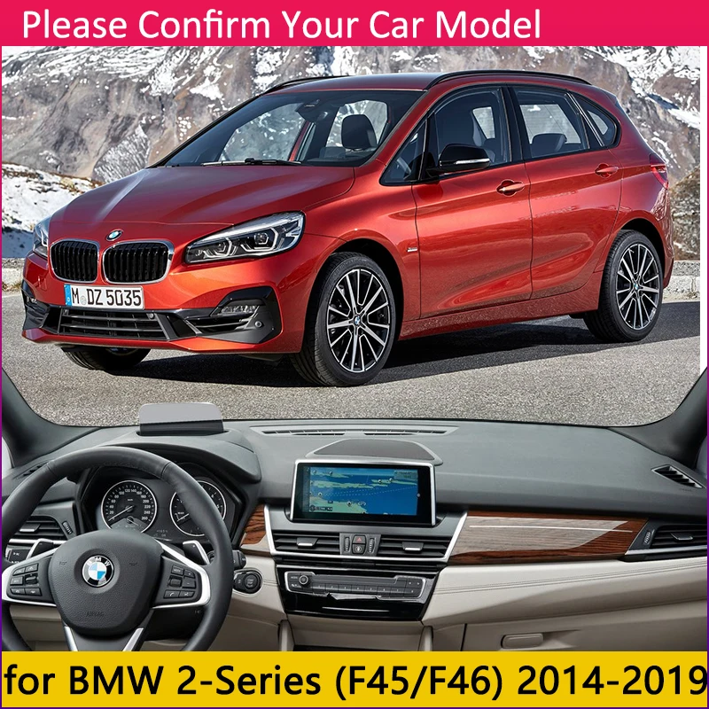Для BMW 2 серии F22 F45 Coupe Gran Active Tourer Противоскользящий анти-УФ коврик на приборную