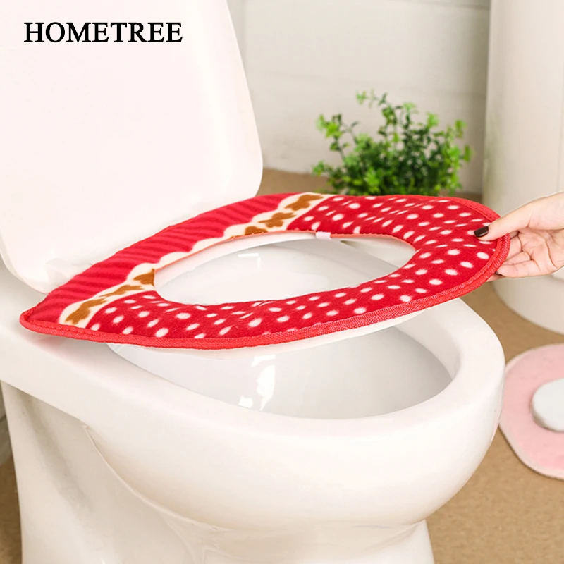 

HOMETREE Warm Soft Toilet Cover Seat Lid Pad Bathroom Closestool Protector Bathroom Accessories Set Toilet Seat Cover Mat H794