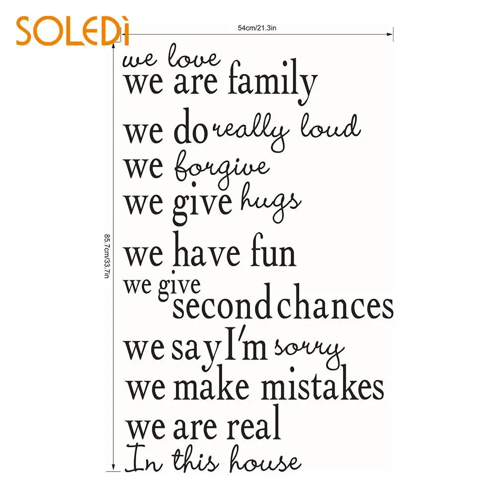 ПВХ 54*85 7 см лестницы Riser наклейки мы Семья Наклейка для стикер липкий сильный