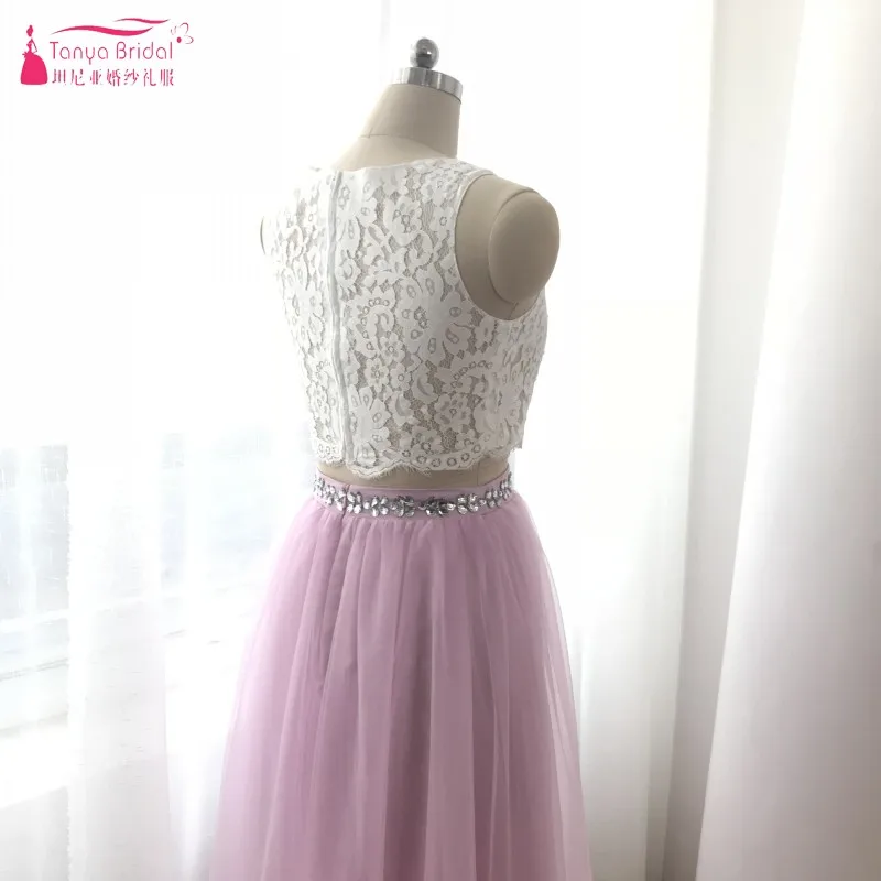 Платье для выпускного вечера из двух частей 2018 контрастный цвет vestido de festa