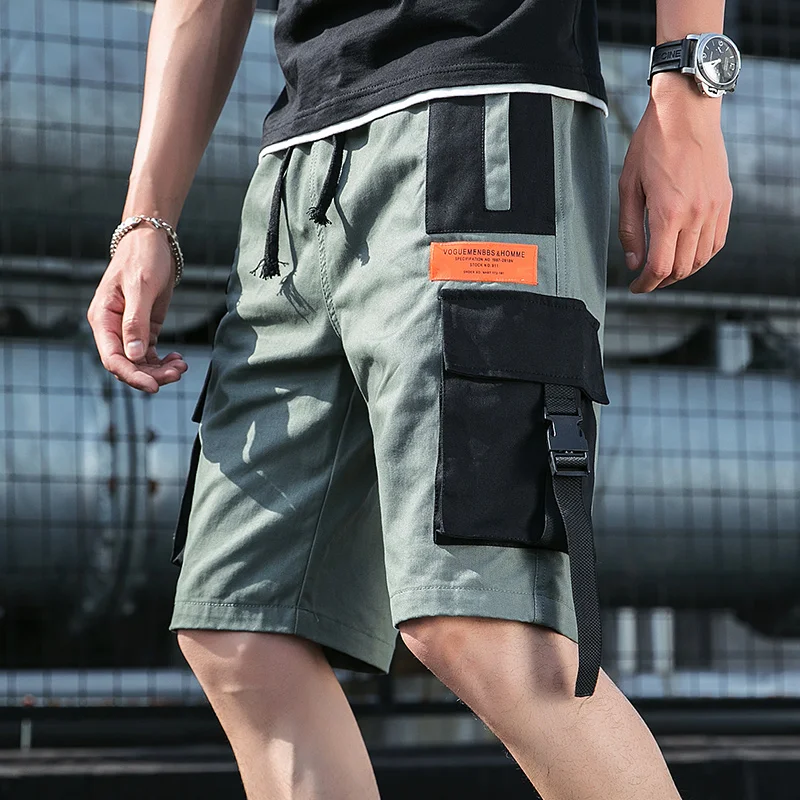 Мужские прямые свободные повседневные брюки тонкие эластичные с несколькими