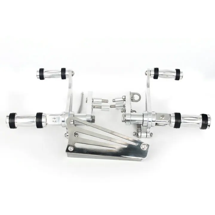 Sliver BIKINGBOY для Yamaha XVS 1100 V STAR 99 00 01 02 03 04 05 06 07 08 09 10-18 вперед Контроль Задняя частть Сзади наборы для ухода за кожей ног колышки - Цвет: Sliver