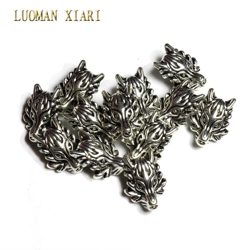 10 шт./20 шт./партия бусины разделители в виде головы дракона|beads charms|charm diybead spacers |