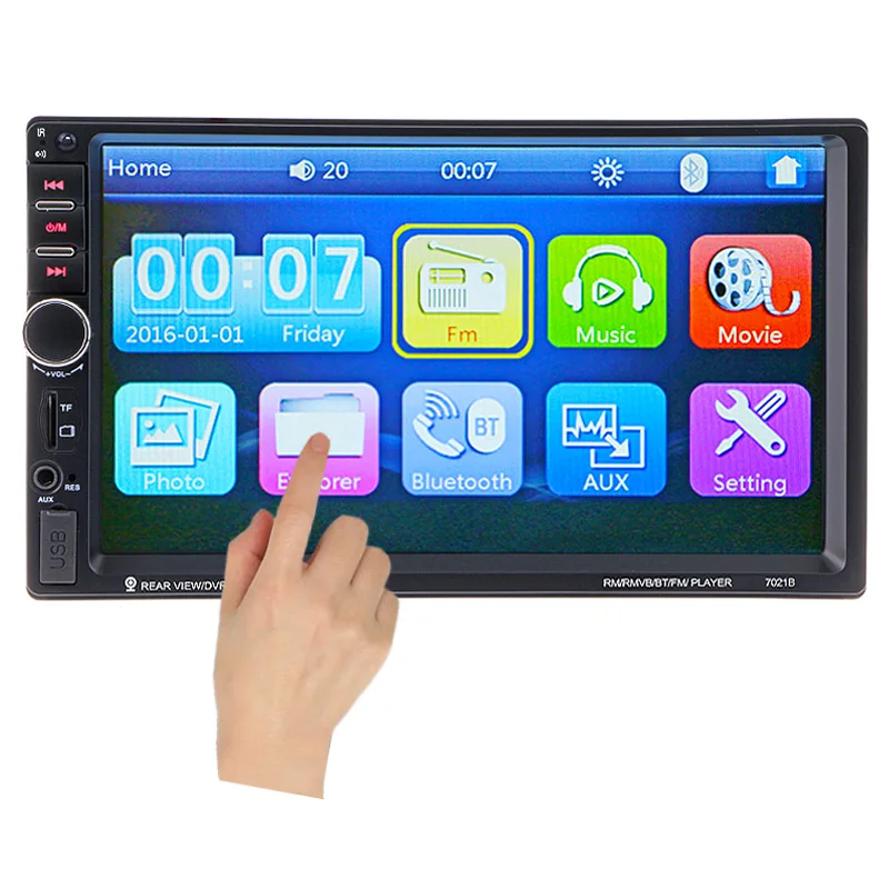 Автомобильный видеоплеер 7 &quotHD сенсорный экран Bluetooth стерео радио FM/1080
