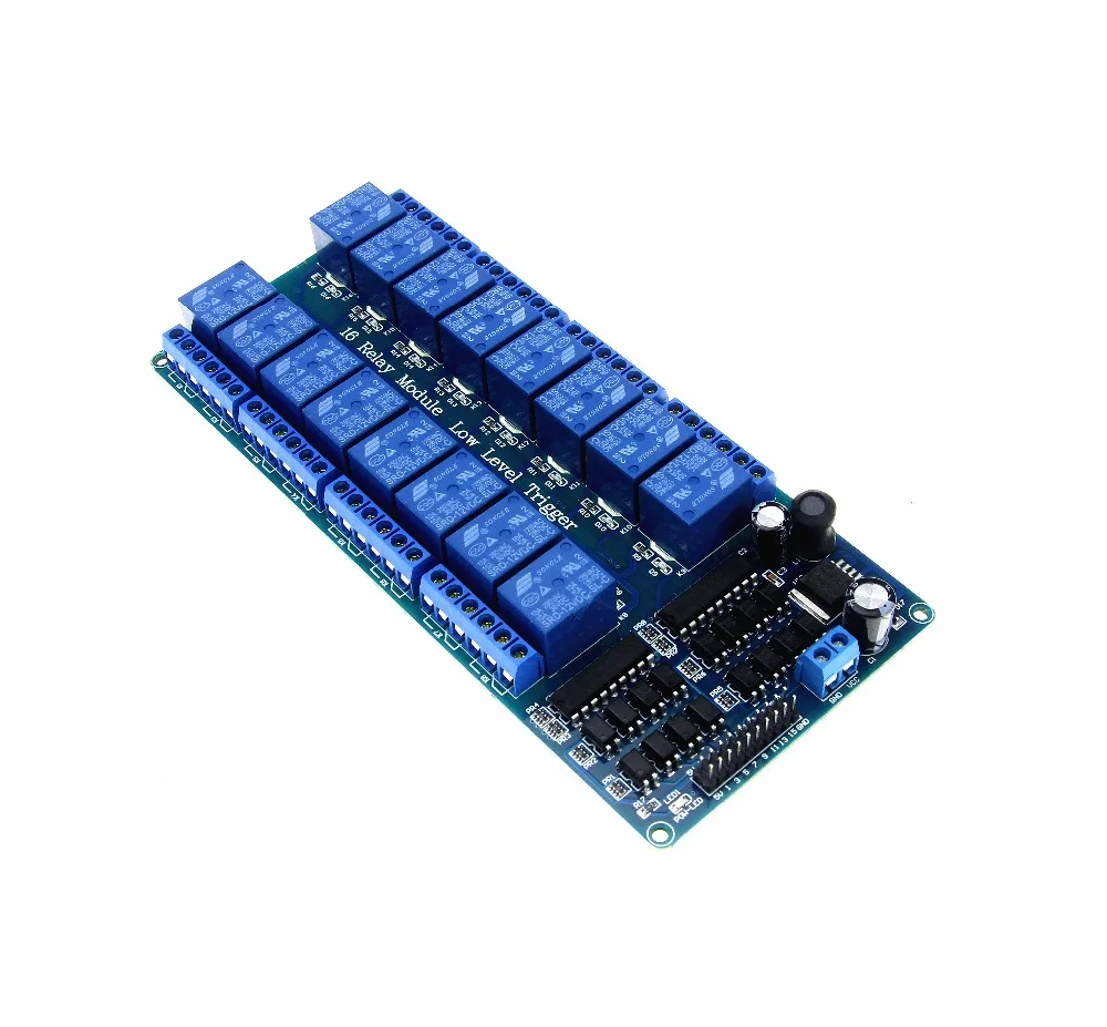 DC 5 в 12 В 16 канальный релейный модуль Интерфейсная плата PIC ARM DSP PLC с защитой для оптронной пары LM2576 мощность 16 каналов