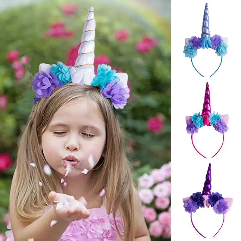 Decrotive Magical Unicorn Роговая головная повязка на голову для вечеринки нарядное платье