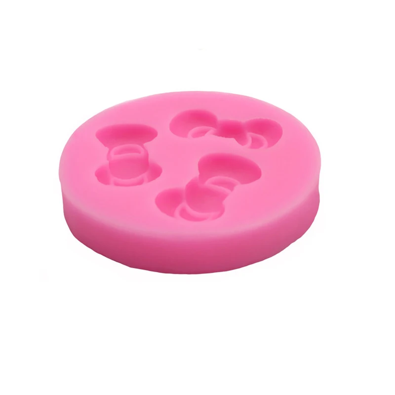 Красивый бант силиконовая форма для шоколада Fondant (сахарная) Конфеты Желе 3D пресс