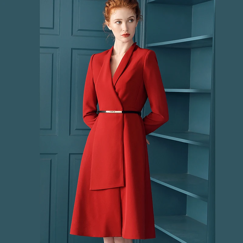 Dress Suits Women Luxury Runway Designer High Quality Blazer Jacket Long Sleeve Elegant Office Lady Work Dresses Autumn Winter