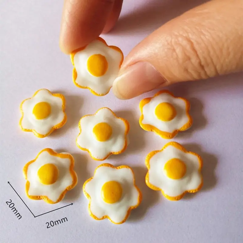 8 Pieces 8 шт Diy Смола жареное яйцо 1:12 белое яйцо Кабошон с плоской задней поверхностью кукольный домик миниатюрная Кухня Еда DIY Скрапбукинг - Цвет: 8 Pieces
