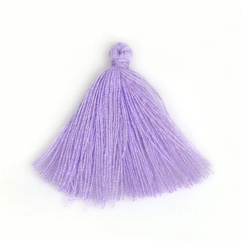 Lavender 50 шт. 27 мм Мини полиэстер хлопковая нить ткань кисточка DIY кулон ювелирные изделия изготовление ключей бахрома отделка Ремесло кисточки Швейные аксессуары - Цвет: Lavender