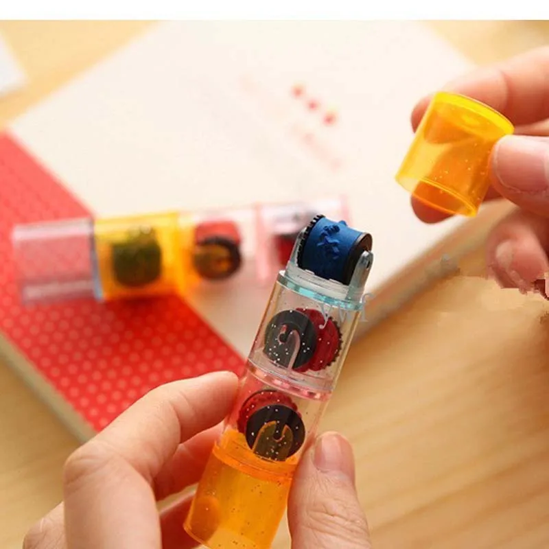 1 шт в лоте Красочные мультфильм прокрутки штамп набор игрушек для детей