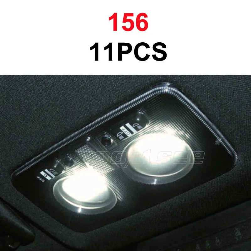 156 - 11PCS Идеальный Белый светодиодный купольный светильник для салона Alfa Romeo Giulietta Mito автомобиль Brera GT Spider 147 156 159 166 - Испускаемый цвет: 156 - 11PCS