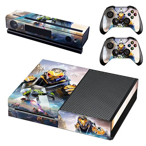 GSTM2441 Новая наклейка на кожу для консоли Xbox One и Kinect и 2 контроллера для Xbox One, Виниловая наклейка на кожу-гимн - Цвет: GSTM2441
