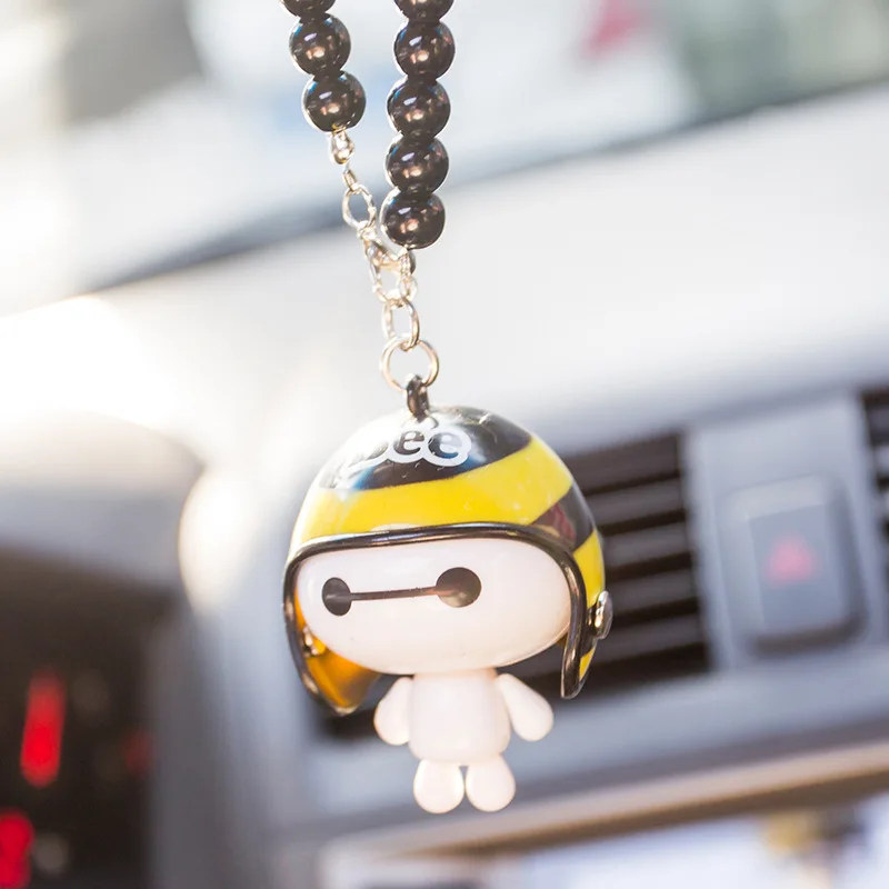 Автомобильная бижутерия подвеска в виде шлема Baymax мультяшная кукла украшение