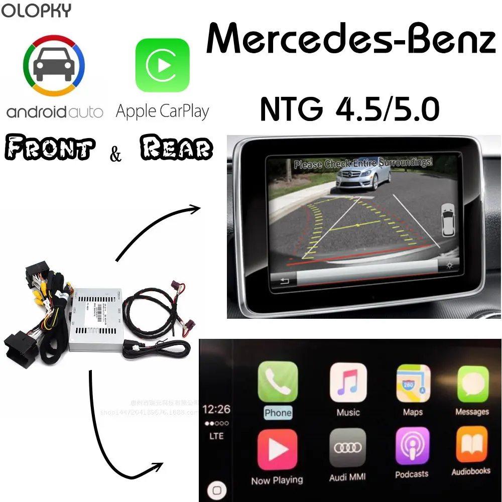 OLOPKY для Mercedes Benz Carplay коробка задняя и передняя интерфейс дисплей улучшить класс A B