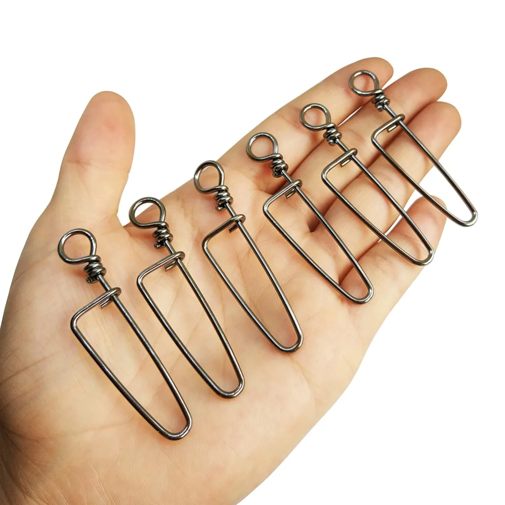 

20-pieces Coastlock Snap Fishing Connector Hooks Lure #0-#9 Stainless Steel Saltwater Terminal Tackle Carp Fishing Gear