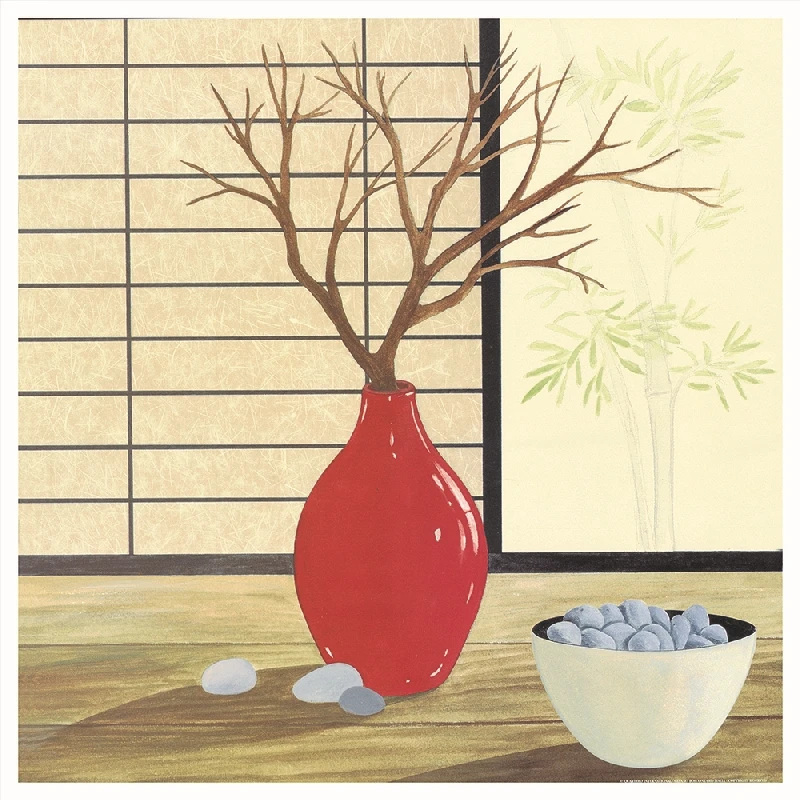 Поставка Современных украшений красная и черная ваза с принтом на холсте по