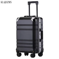 klqdzms 2024inch pc rolling luggage spinner travel suitcase business cabin luggage men women trolley carry on bag wheeled