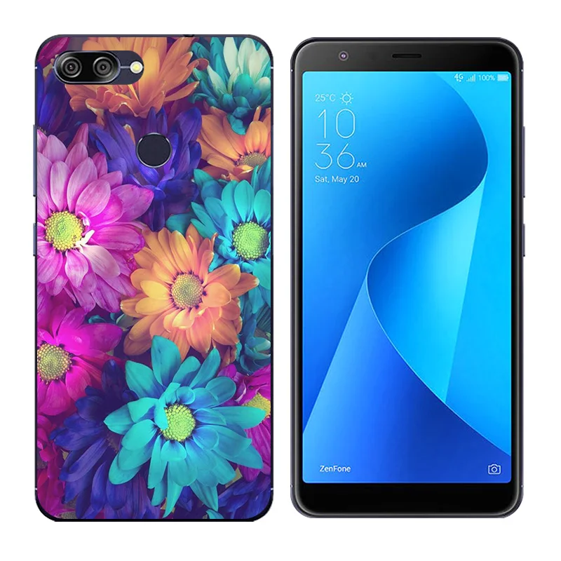 Для ASUS Zenfone Max Plus M1 чехлы из ТПУ с треугольным принтом ZB570TL X018D X018DC Силиконовая
