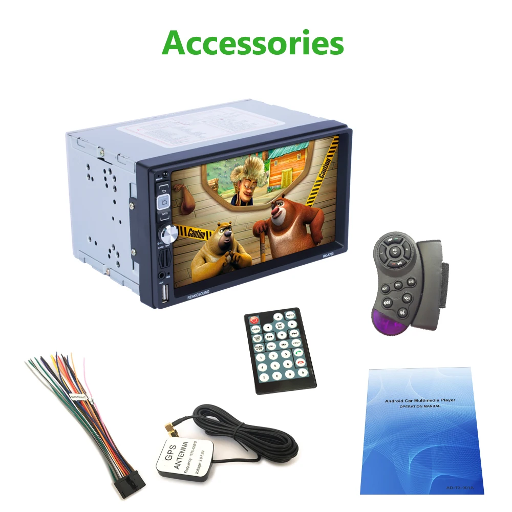 TOPSOURCE автомобильный радиоприемник Mp5 плеер для Android стерео 7 дюймов Hd ЖК экран
